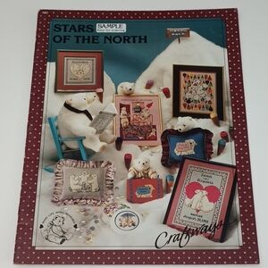 3/$15 Stars Of The North Charted Cross Stitch Patterns Craftways N61 ©1984